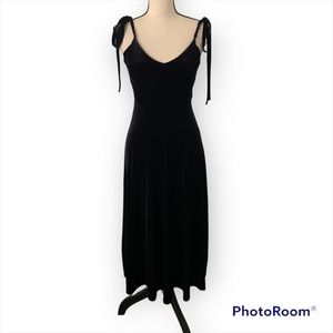 Pixie Market black velvet midi dress size S